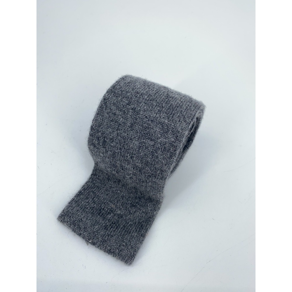 Eton Tie Mens Skinny Slim Gray Textured Cashmere Professional Necktie